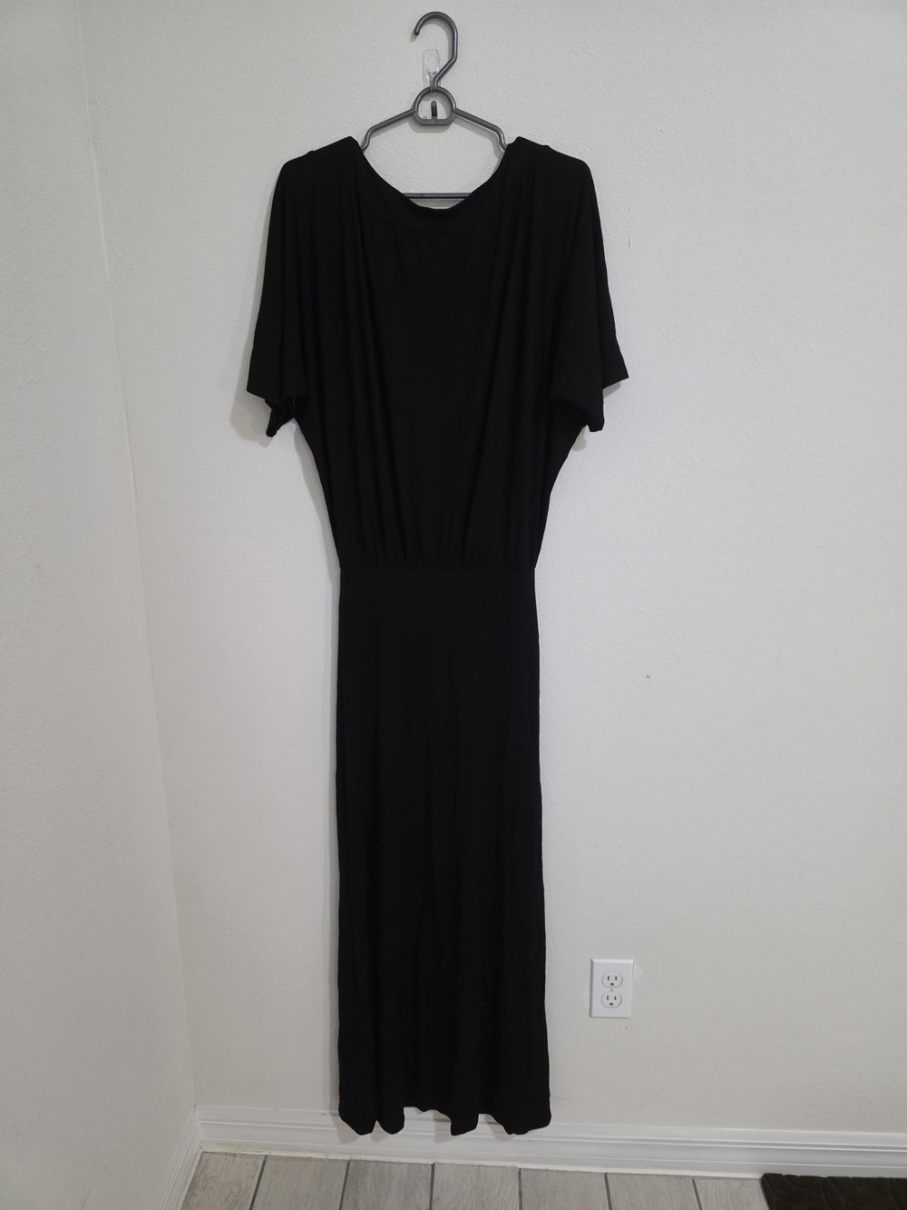 Go Couture Black Maxi Dress with Dolman Sleeves